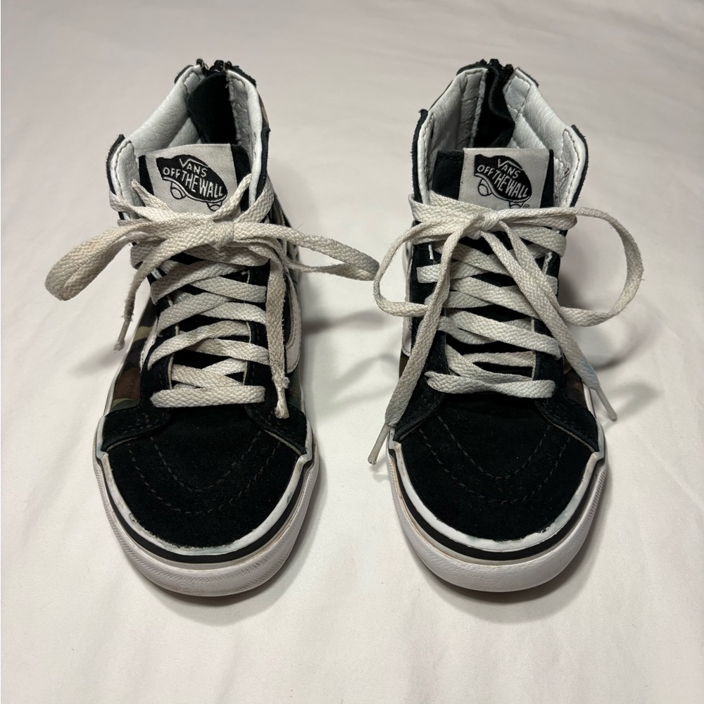 Vans Kids Camo Black High-Top Sneakers